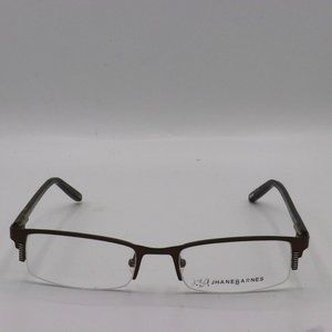 Jhane Barnes Choclate Brown Rectangle Half Rim  Vintage Unisex Glasses 53 19 140